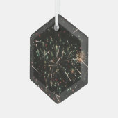 Vuurwerk Glas Ornament (Voorkant links)