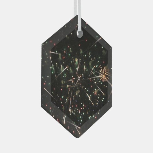 Vuurwerk Glas Ornament (Voorkant Rechts)