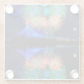 Vuurwerk Glazen Onderzetter (Achterkant)