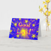 Vuurwerk "Good Luck"-groentekaart Kaart (Gele Bloem)
