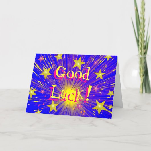 Vuurwerk "Good Luck"-groentekaart Kaart (Voorkant)