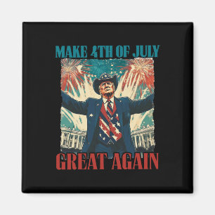 Vuurwerk Grappig Trump Amerikaans Maak 4 juli Gr Magneet