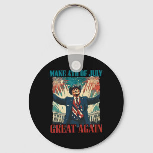 Vuurwerk Grappig Trump Amerikaans Maak 4 juli Gr Sleutelhanger