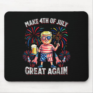 Vuurwerk Grappig Trump Patriottisch Amerikaans Gel Muismat