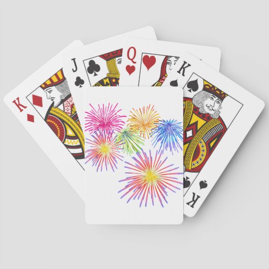 Vuurwerk Groot Feest Viering Vuurpijlen Pokerkaarten (Achterkant)