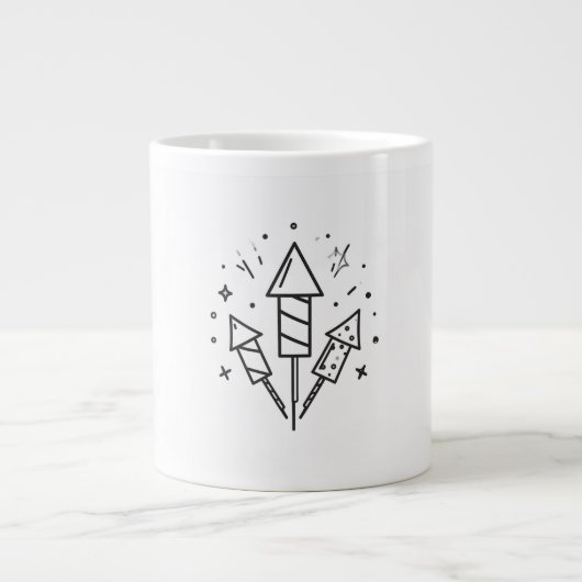vuurwerk grote koffiekop (Voorkant)