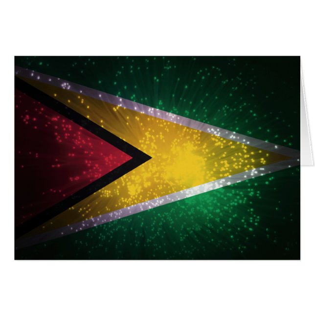 vuurwerk; Guyana Flag (Voorkant Horizontaal)