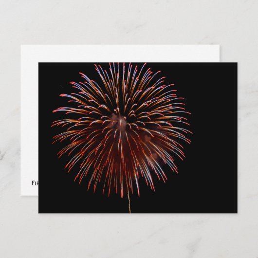 Vuurwerk (hanabi) briefkaart (Voorkant / Achterkant)