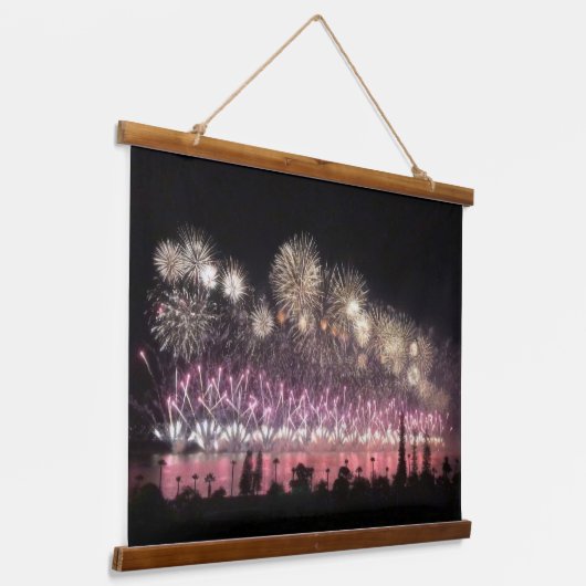 Vuurwerk Hangend Wandkleed (Gebogen)