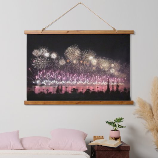 Vuurwerk Hangend Wandkleed (Slaapkamer)