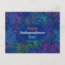 Vuurwerk Happy Independence Day 4 juli Briefkaart