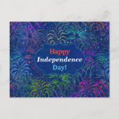 Vuurwerk Happy Independence Day 4 juli Briefkaart (Voorkant)