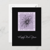 Vuurwerk Happy New Year Briefkaarten (Voorkant / Achterkant)
