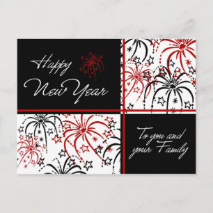Vuurwerk Happy New Year Briefkaarten