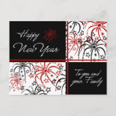Vuurwerk Happy New Year Briefkaarten (Voorkant)