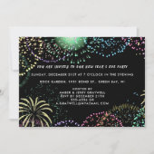 Vuurwerk herfst nieuwe jaren Eve Party Kaart (Voorkant)