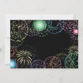 Vuurwerk herfst nieuwe jaren Eve Party Kaart (Achterkant)