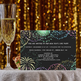 Vuurwerk herfst nieuwe jaren Eve Party Kaart