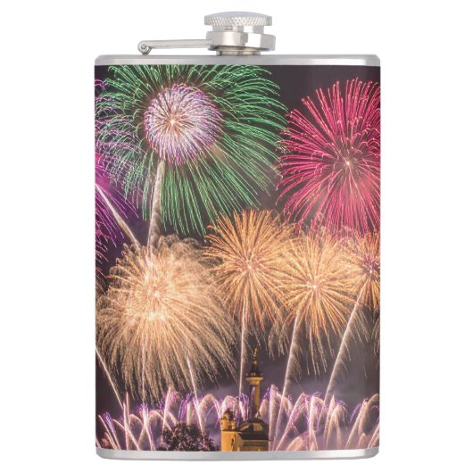 vuurwerk heupfles (Voorkant)