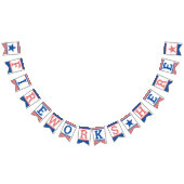 Vuurwerk hier rood-wit-blauw met sterren vlaggetjes (Alle)