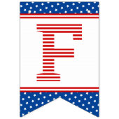 Vuurwerk hier rood-wit-blauw met sterren vlaggetjes (Tweede vlag)