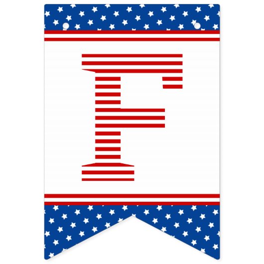 Vuurwerk hier rood-wit-blauw met sterren vlaggetjes (Tweede vlag)