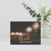 Vuurwerk, Houston, Texas Briefkaart (Staand voorkant)