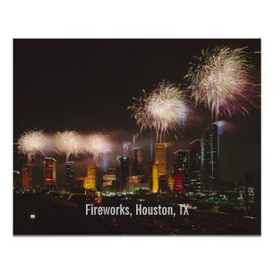 Vuurwerk, Houston, Texas Perfect Poster