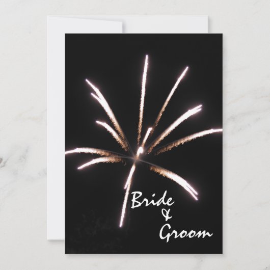 Vuurwerk huwelijk/kennisgeving van uitloping aankondiging (Voorkant)