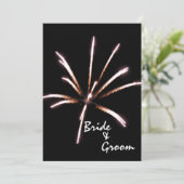 Vuurwerk huwelijk/kennisgeving van uitloping aankondiging (Staand voorkant)