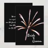 Vuurwerk huwelijk/kennisgeving van uitloping aankondiging (Voorkant / Achterkant)