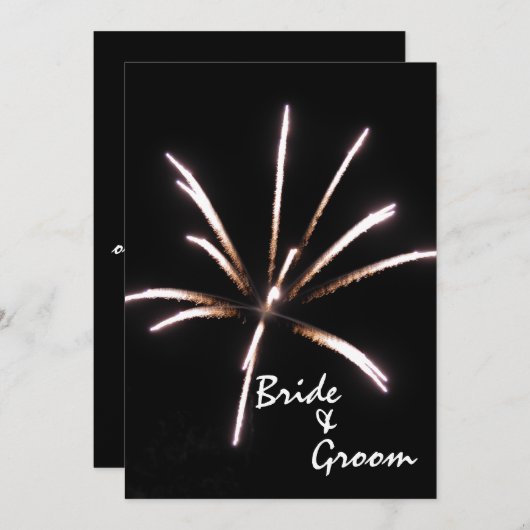 Vuurwerk huwelijk/kennisgeving van uitloping aankondiging (Voorkant / Achterkant)