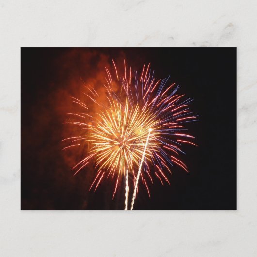 Vuurwerk I rood, wit en blauw Briefkaart (Voorkant)