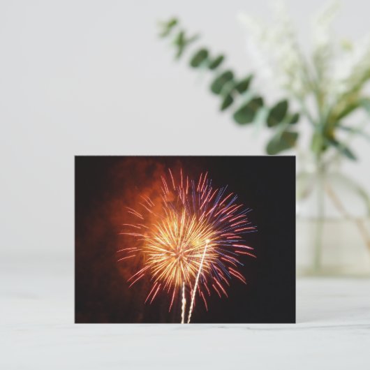 Vuurwerk I rood, wit en blauw Briefkaart (Staand voorkant)