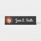 Vuurwerk I rood, wit en blauw Bureau Naambordje (Voorkant)