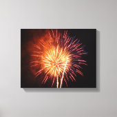 Vuurwerk I rood, wit en blauw Canvas Afdruk (Voorkant)