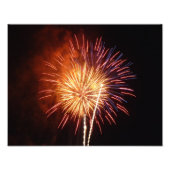 Vuurwerk I rood, wit en blauw Foto Afdruk (Voorkant)