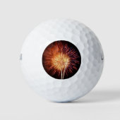 Vuurwerk I rood, wit en blauw Golfballen (Voorkant)