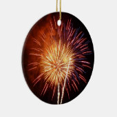 Vuurwerk I rood, wit en blauw Keramisch Ornament (Rechts)