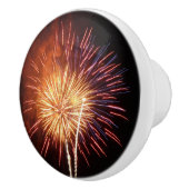 Vuurwerk I rood, wit en blauw Keramische Knop (Rechts)