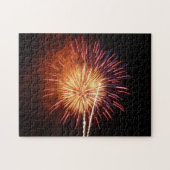 Vuurwerk I rood, wit en blauw Legpuzzel (Horizontaal)