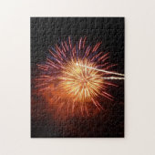 Vuurwerk I rood, wit en blauw Legpuzzel (Verticaal)
