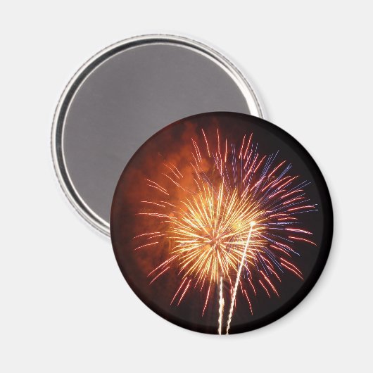Vuurwerk I rood, wit en blauw Magneet (Voorkant / Achterkant)