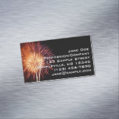 Vuurwerk I rood, wit en blauw Magnetisch Visitekaartje (Voorbeeld)