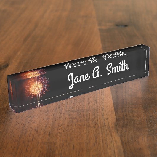 Vuurwerk I rood, wit en blauw Naambordje (Zijkant)