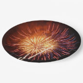 Vuurwerk I rood, wit en blauw Papieren Bordje (Gekanteld)