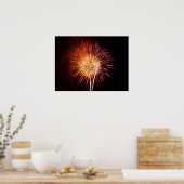 Vuurwerk I rood, wit en blauw Poster (Keuken)