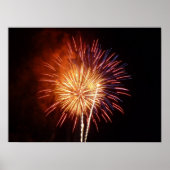 Vuurwerk I rood, wit en blauw Poster (Voorkant)