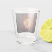 Vuurwerk I rood, wit en blauw Shot Glas (Achterkant)