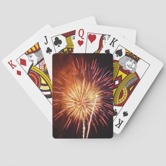 Vuurwerk I rood, wit en blauw Speelkaarten (Achterkant)